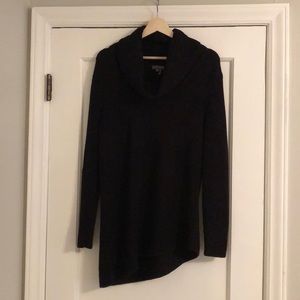 Black Vince Camuto a-symmetrical cowl neck sweater
